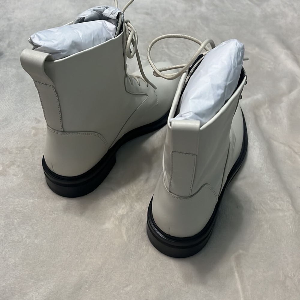 NIB: RAG & BONE Women’s Slayton Leather Lace Up Boot, Antique White Sz 7 (37 EU) - Picture 8 of 15